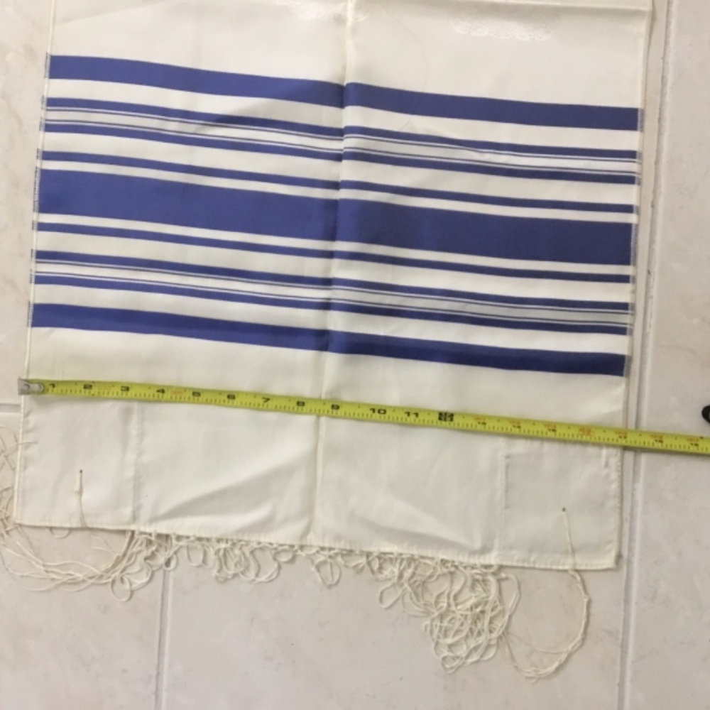 Three Vintage Velvet Blue Pouches Judaica Lined - Picture 11 of 12